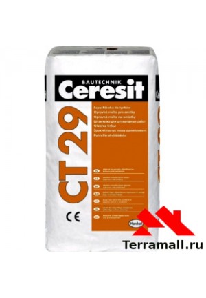 Ceresit CТ29 Штукатурка и ремонтная шпаклёвка (25кг) цементная